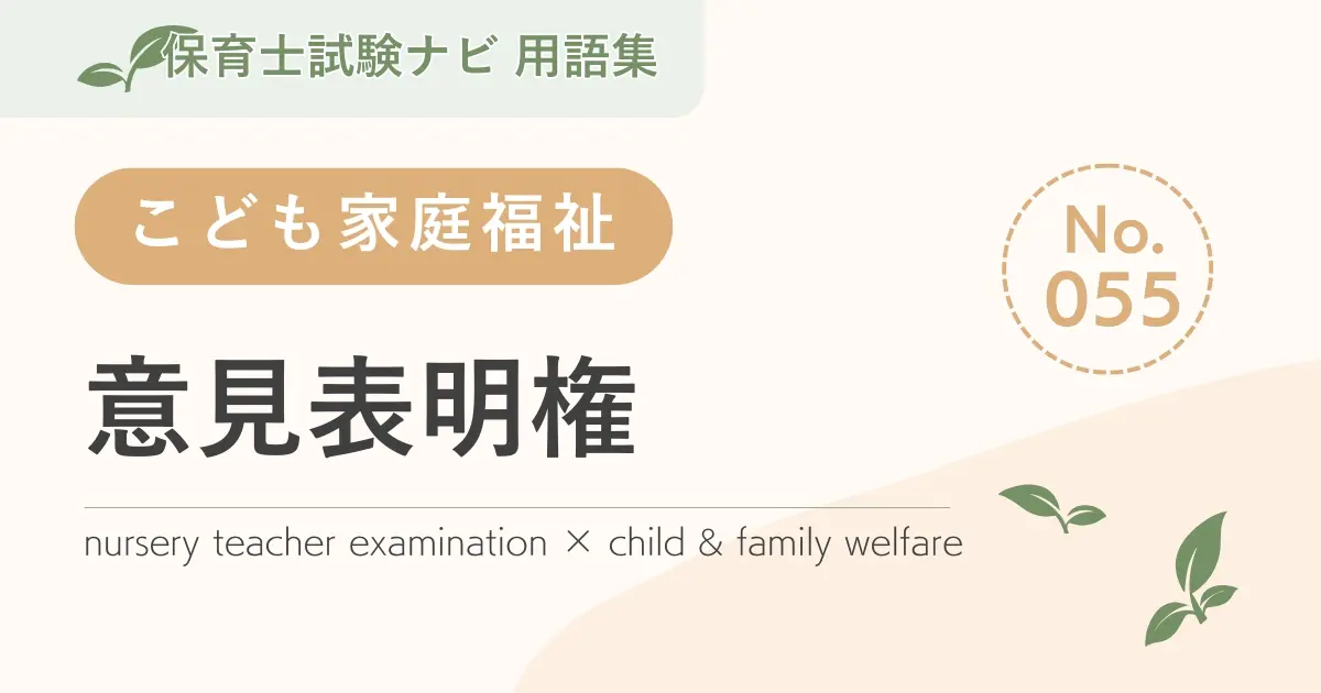 保育士試験対策用語集:子ども家庭福祉-意見表明権