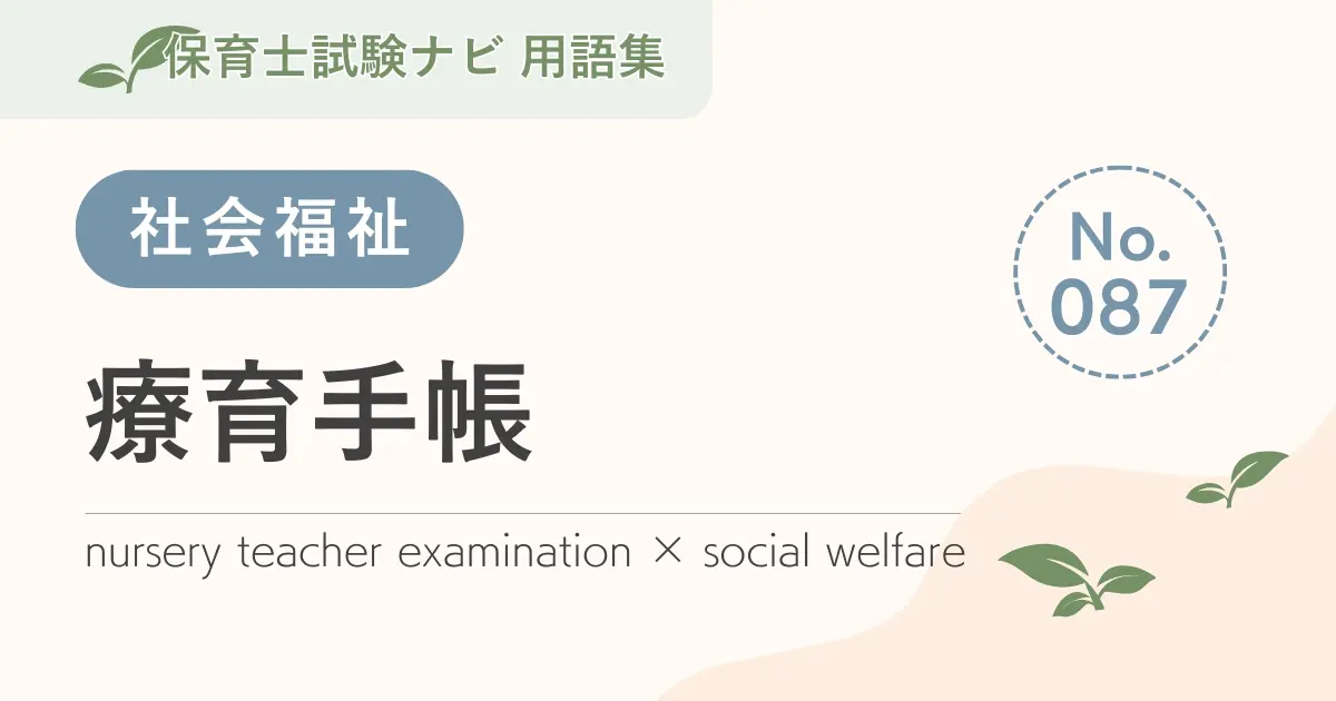 保育士試験対策用語集:療育手帳
